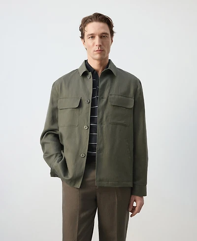 Mango Men's Ruched-Back Lyocell Jacket