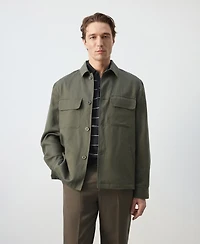 Mango Men's Ruched-Back Lyocell Jacket