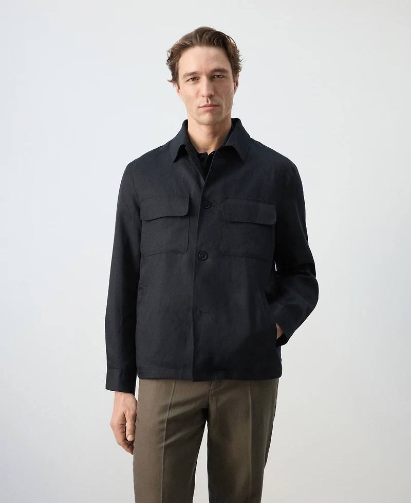 Mango Men's Ruched-Back Lyocell Jacket