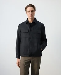 Mango Men's Ruched-Back Lyocell Jacket