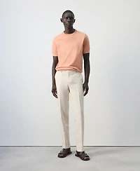 Mango Men's Cotton Fine-Knit T-Shirt