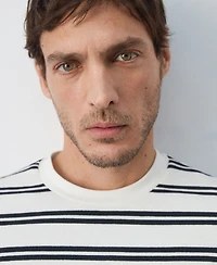 Mango Men's Regular-Fit Striped T-Shirt