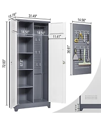 Clihome Metal Cleaning Tool Cabinets With Locking Doors