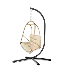 Streamdale Furniture Egg Swing Chair with Stand & Cushion (Indoor/Outdoor)
