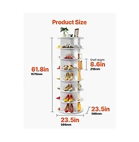 Slickblue 6-Tier Rotating Shoe Rack 360° Spinning Carousel