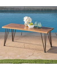 Mondawe Outdoor Coffee Table – Wood & Metal Frame
