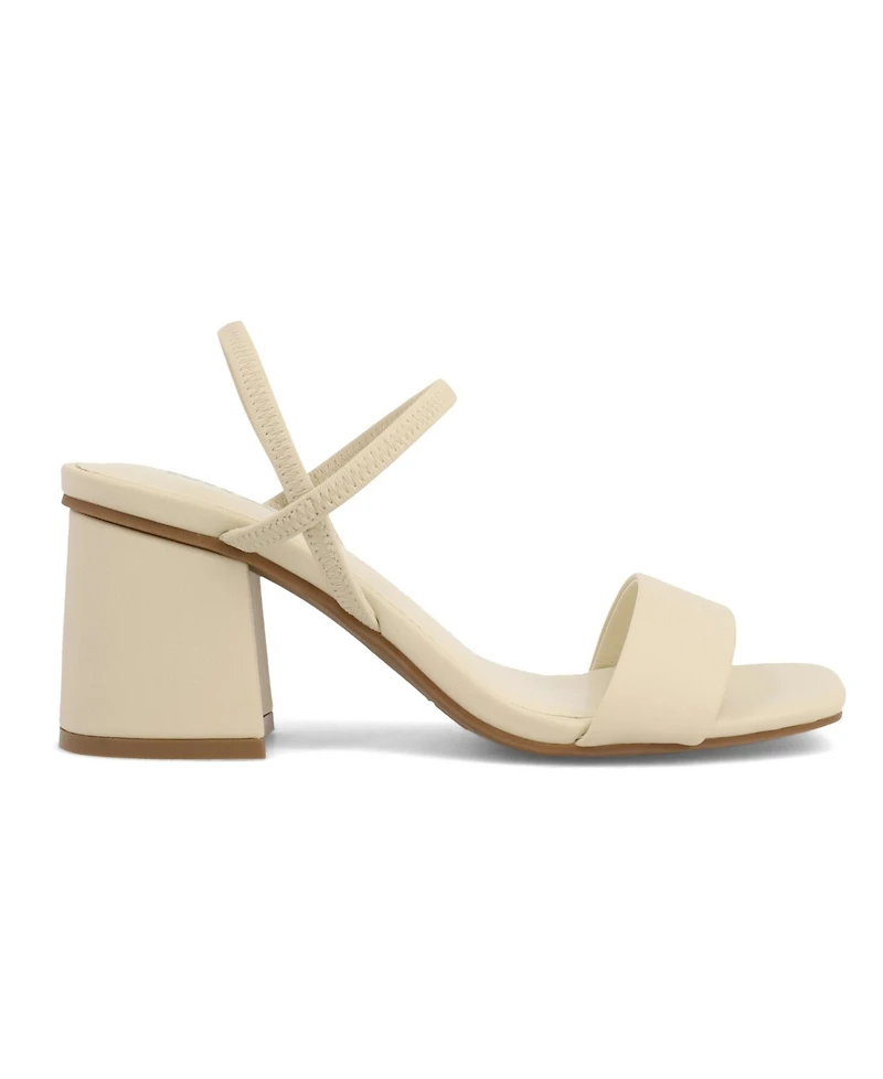 Mia Women's Elastic Ankle-Strap Dress Sandals