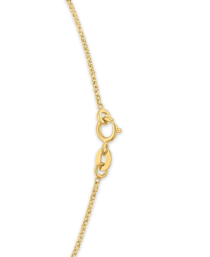Macy's Polished Love Knot Bar Necklace in 14k Gold Over Sterling Silver