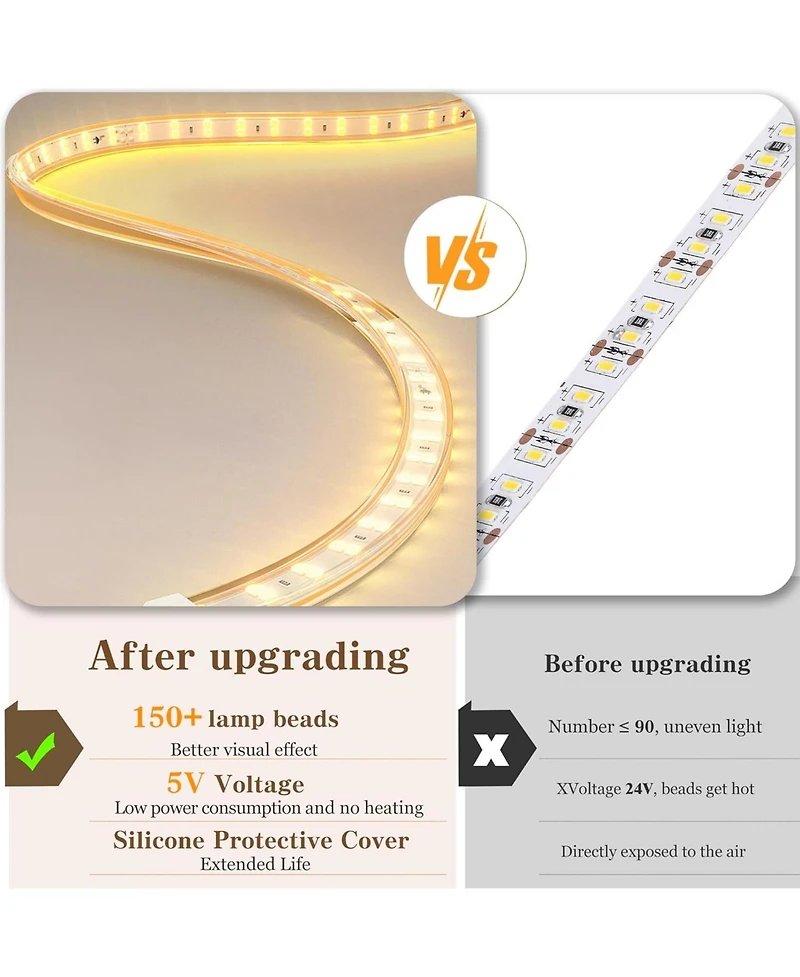 gaomon Queen Floating Bed Frame with Led Lights, Upholstered Diamond Headboard, Easy Assembly