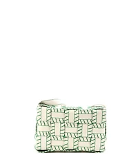 Pre-Owned Bottega Veneta Medium Cassette Crossbody Bag Baseball Stitch Maxi Intrecciato Leather