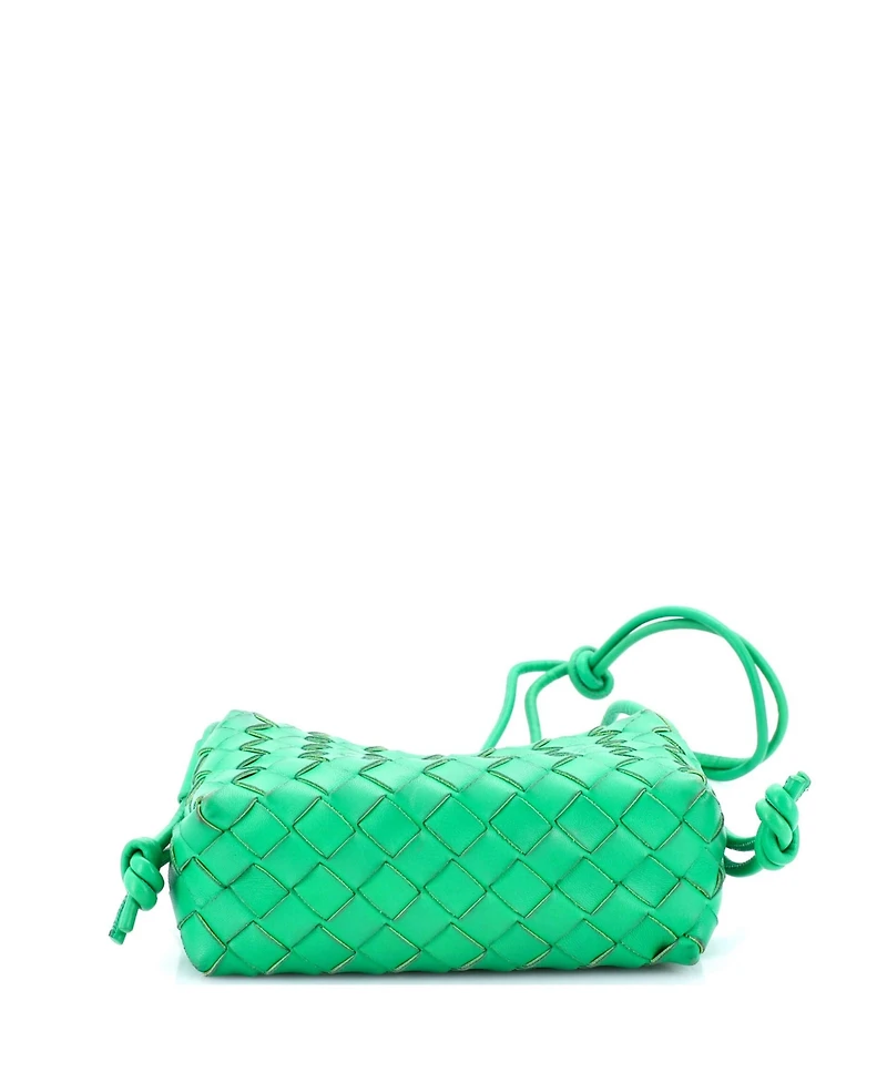 Pre-Owned Bottega Veneta Small Loop Crossbody Bag Intrecciato Nappa