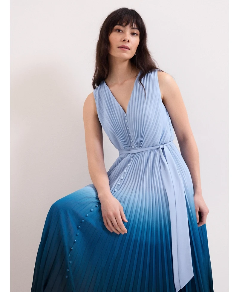 Phase Eight Women's Mira Pleated V-Neck Midi Dress