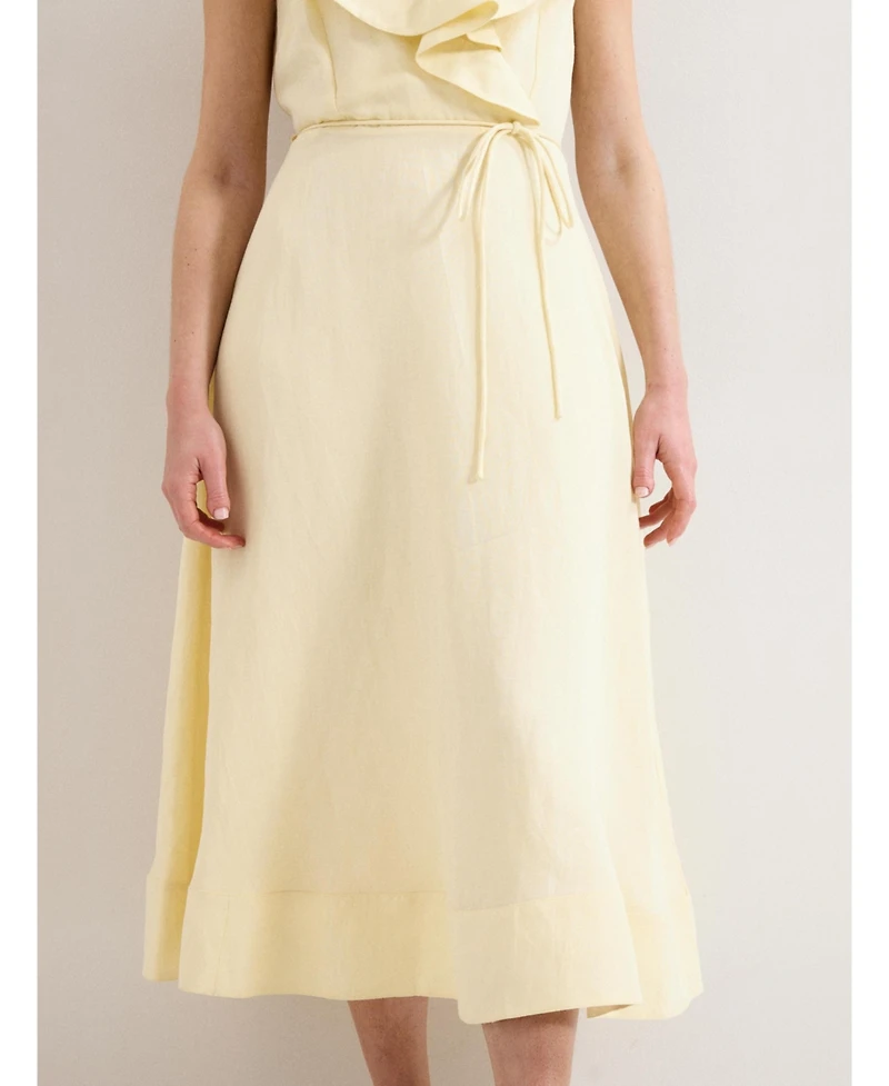 Phase Eight Women's Matilda Ruffle Linen Midi Dress