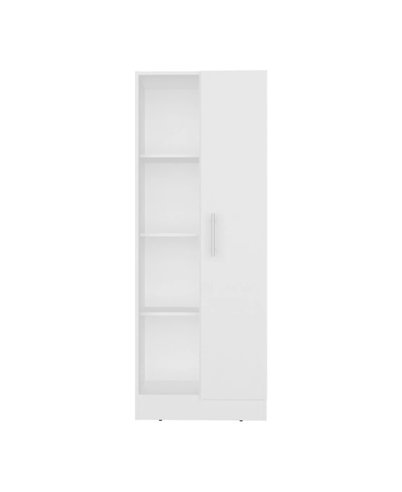 Fm Furniture Phantom Kitchen Pantry Cabinet with 3 Closed and 3 Open Compartments for Storage