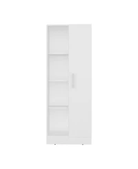 Fm Furniture Phantom Kitchen Pantry Cabinet with 3 Closed and 3 Open Compartments for Storage