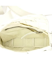 Pre-Owned Bottega Veneta Small Cassette Crossbody Bag Maxi Intrecciato Leather