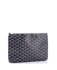 Pre-Owned Goyard Mm Senat Zip Pouch Coated Canvas