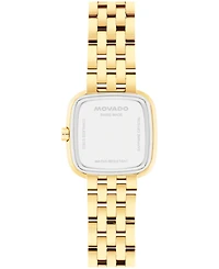 Movado Women's Museum Classic Cushion Swiss Quartz Light Yellow Pvd Steel Watch, 22mm