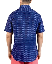 Tailorbyrd Men's Martini Glasses Printed Performance Short Sleeve Shirt