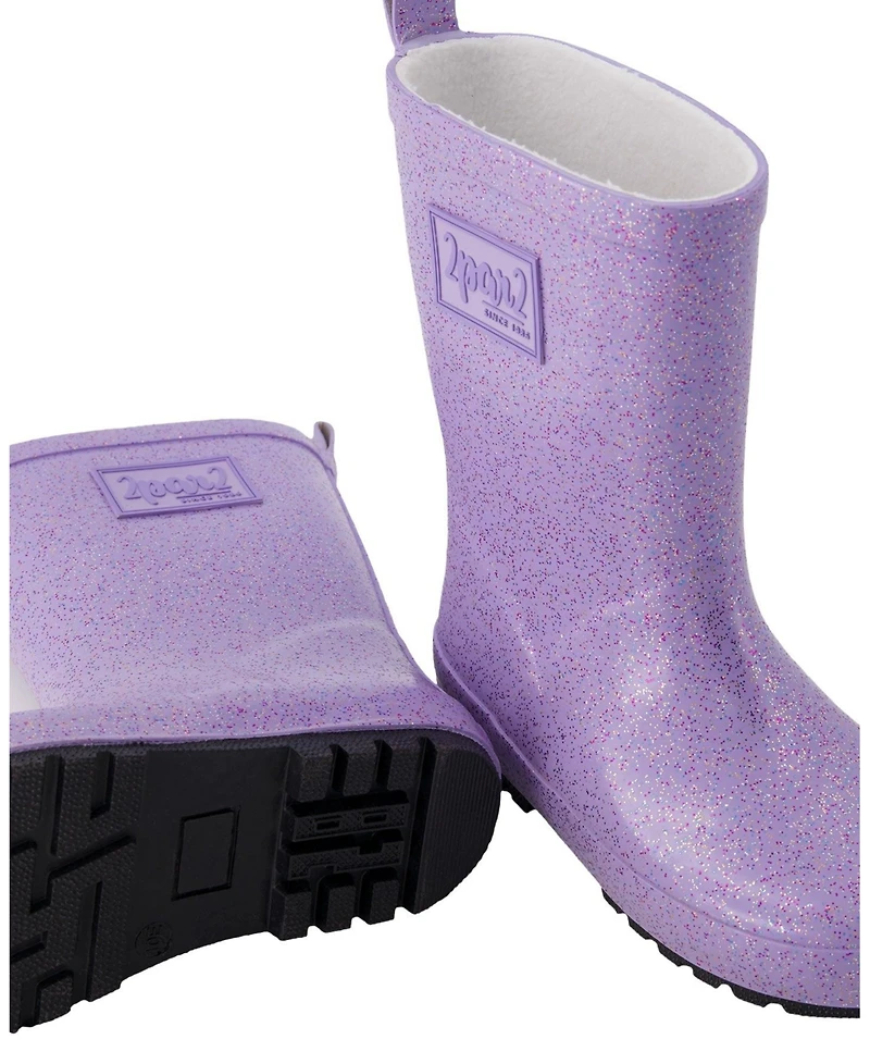 Deux par Deux Little Girls Rubber Rain Boots