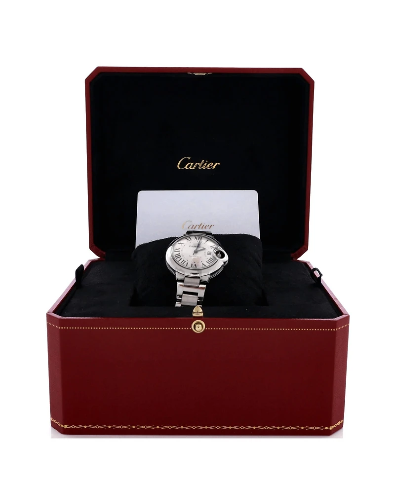 Pre-Owned Cartier Ballon Bleu de Cartier Automatic Watch in Stainless Steel 33mm