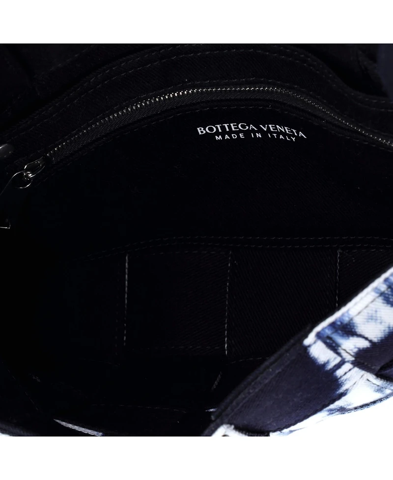 Pre-Owned Bottega Veneta Cassette Crossbody Bag Maxi Intrecciato Tie Dye Denim