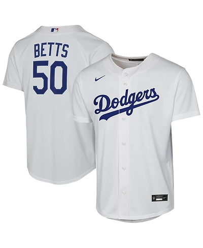 Nike Big Boys and Girls Mookie Betts White Los Angeles Dodgers Home Replica Player Jersey