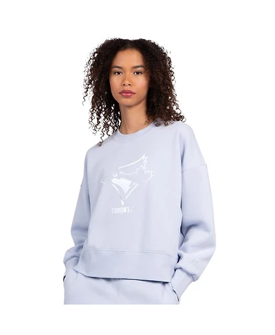 Starter Women's Light Blue Toronto Jays Pastels Boxy Fleece Sweatshirt