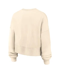 Nike Women's Natural Seattle Seahawks Oversized High Hip Legacy Arch Phoenix Fleece Sweatshirt