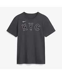 Nike Men's Anthracite New York Mets City Connect Large Logo T-Shirt