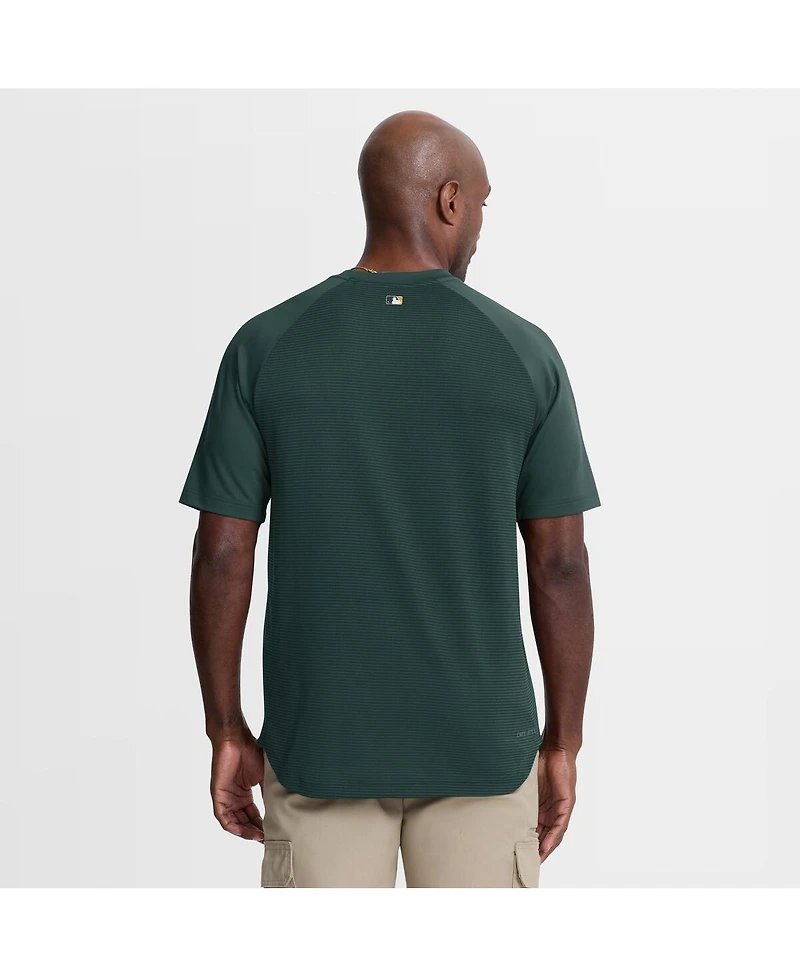 Nike Men's Green Athletics Authentic Collection Batting Practice Pre-Game Raglan Dri-fit T-Shirt