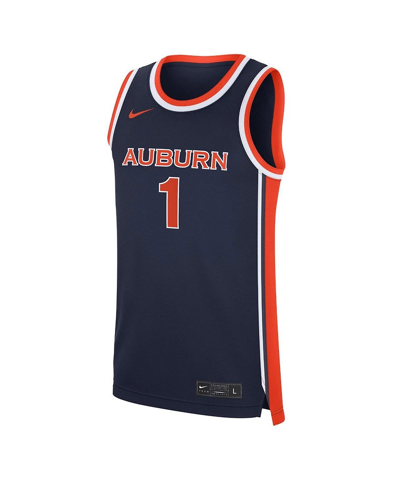 Nike Men's Navy Auburn Tigers 1 Road War Eagle Replica Basketball Jersey