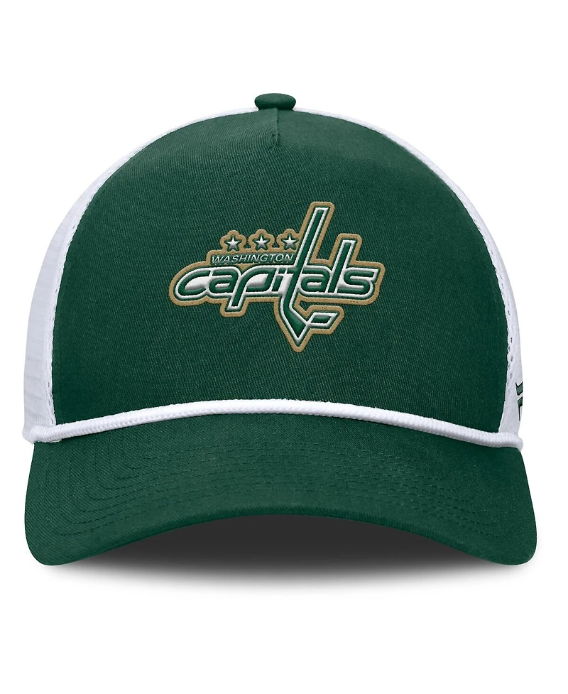 Fanatics Men's Green/White Washington Capitals Bermuda A-Frame Adjustable Hat