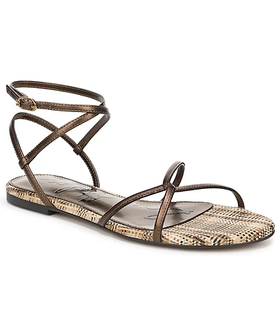 Sam Edelman Women's Elina Ankle-Strap Flat Sandals