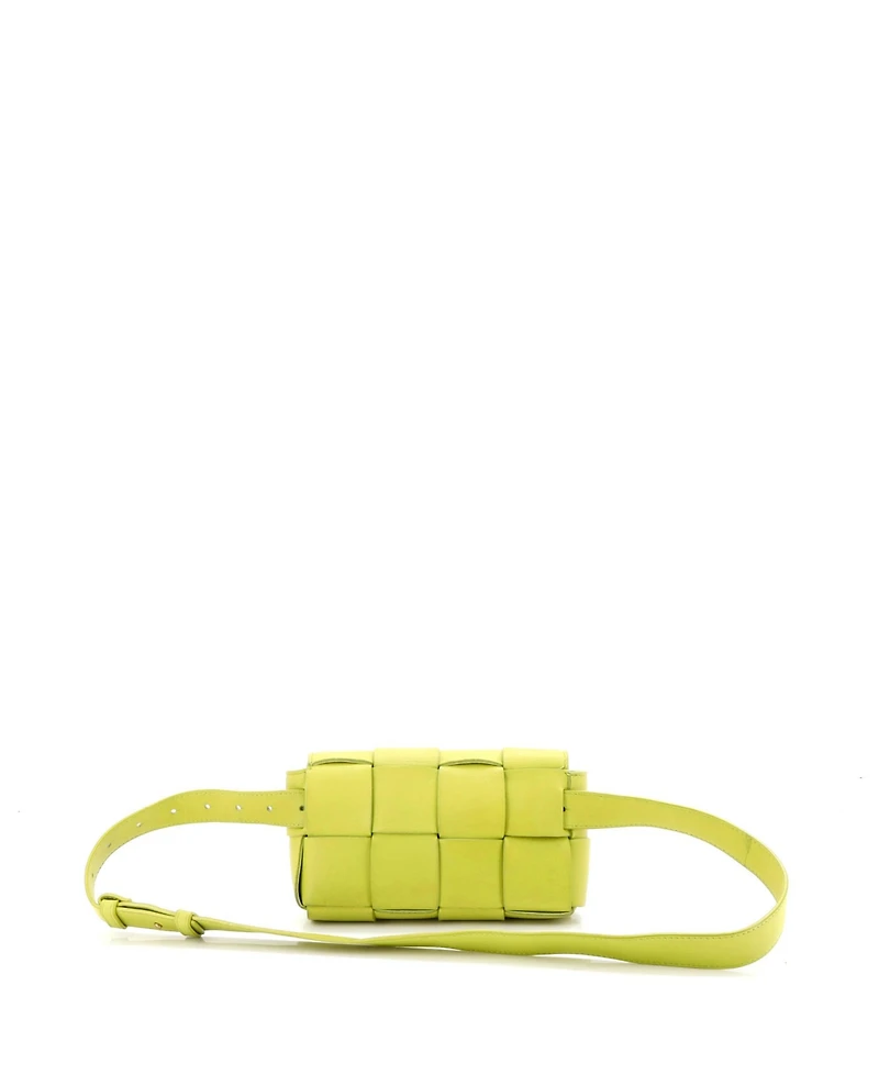 Pre-Owned Bottega Veneta Cassette Belt Bag Maxi Intrecciato Leather