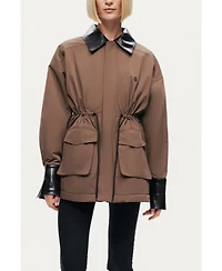 Nocturne Women's Contrast Collar Utility Jacket