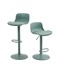 Clihome Bar Stools Set of 2 – Modern Pu Leather Counter Height Barstools with Back