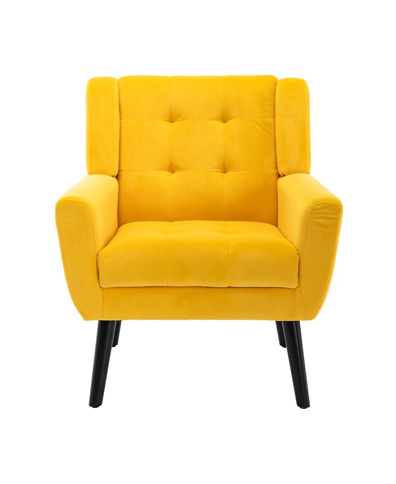 Clihome Modern Soft Velvet Accent Chair Dining Chair Bedroom Chair