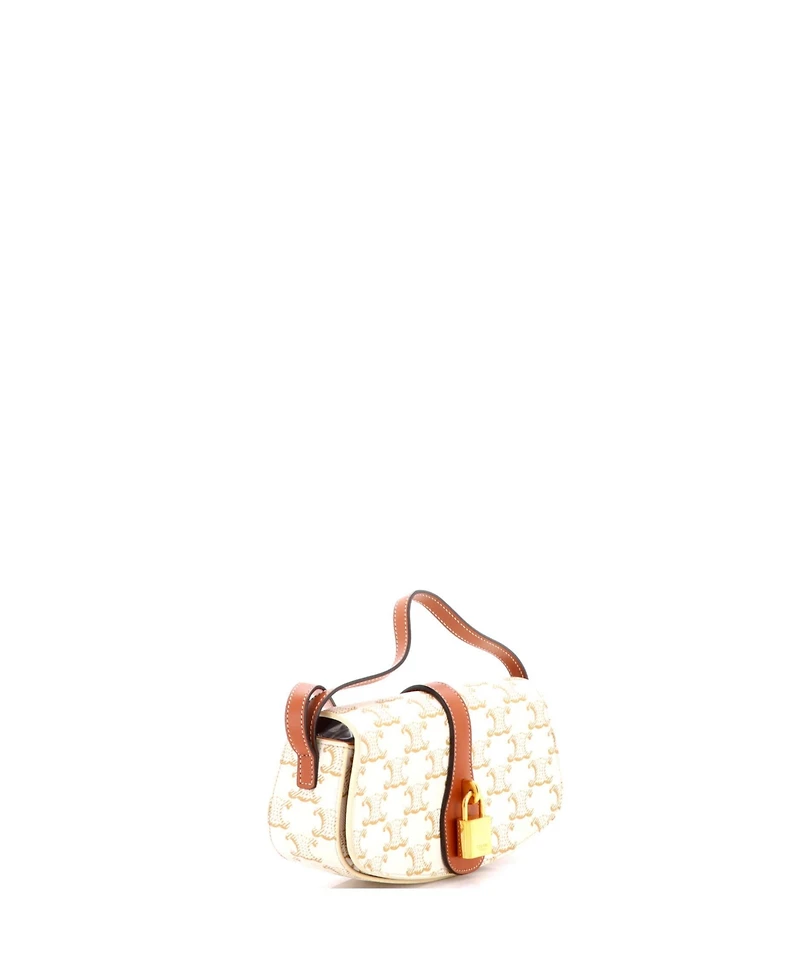 Pre-Owned Celine Tabou Clutch with Strap Triomphe Coated Canvas