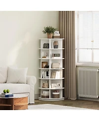 gaomon 6-Tier Round 360° Rotating Shoe Tower, Large Capacity Space-Saving Spinning Organizer