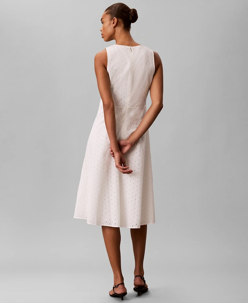Calvin Klein Women's Sleeveless V-Neck Midi Dress