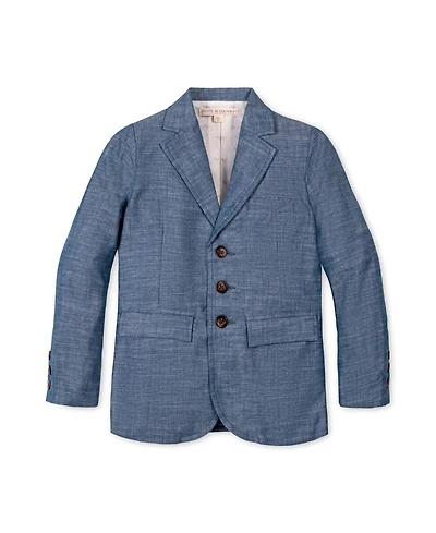 Hope & Henry Little Boys Classic Organic Chambray Suit Jacket