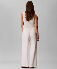 Calvin Klein Women's High Rise Wide Leg Pants