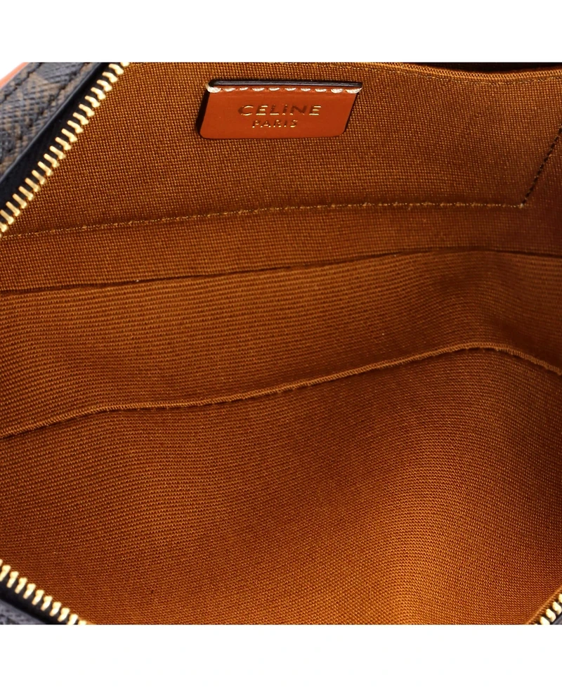 Pre-Owned Celine Small Cuir Triomphe Camera Shoulder Bag Triomphe Coated Canvas with Leather