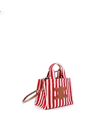 Pre-Owned Celine Small Cabas Thais Tote Triomphe Striped Canvas
