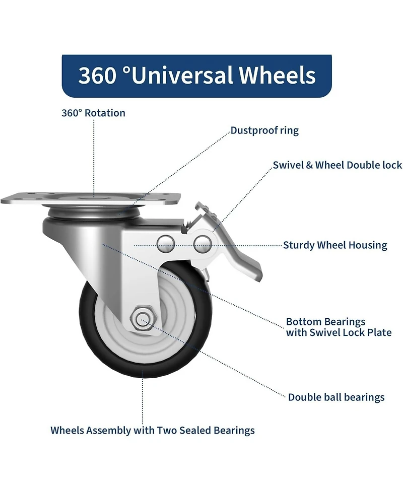 gaomon 71 Inches Tall Heavy-Duty Lockable Metal Storage Cabinet with 360° Wheels, Steel Cabinet with Adjustable Shelves & Doors