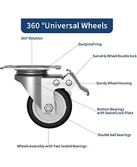 gaomon 71 Inches Tall Heavy-Duty Lockable Metal Storage Cabinet with 360° Wheels, Steel Cabinet with Adjustable Shelves & Doors