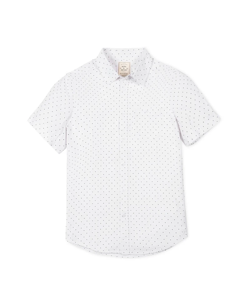 Hope & Henry Men's and Organic Short Sleeve Seersucker Shirt