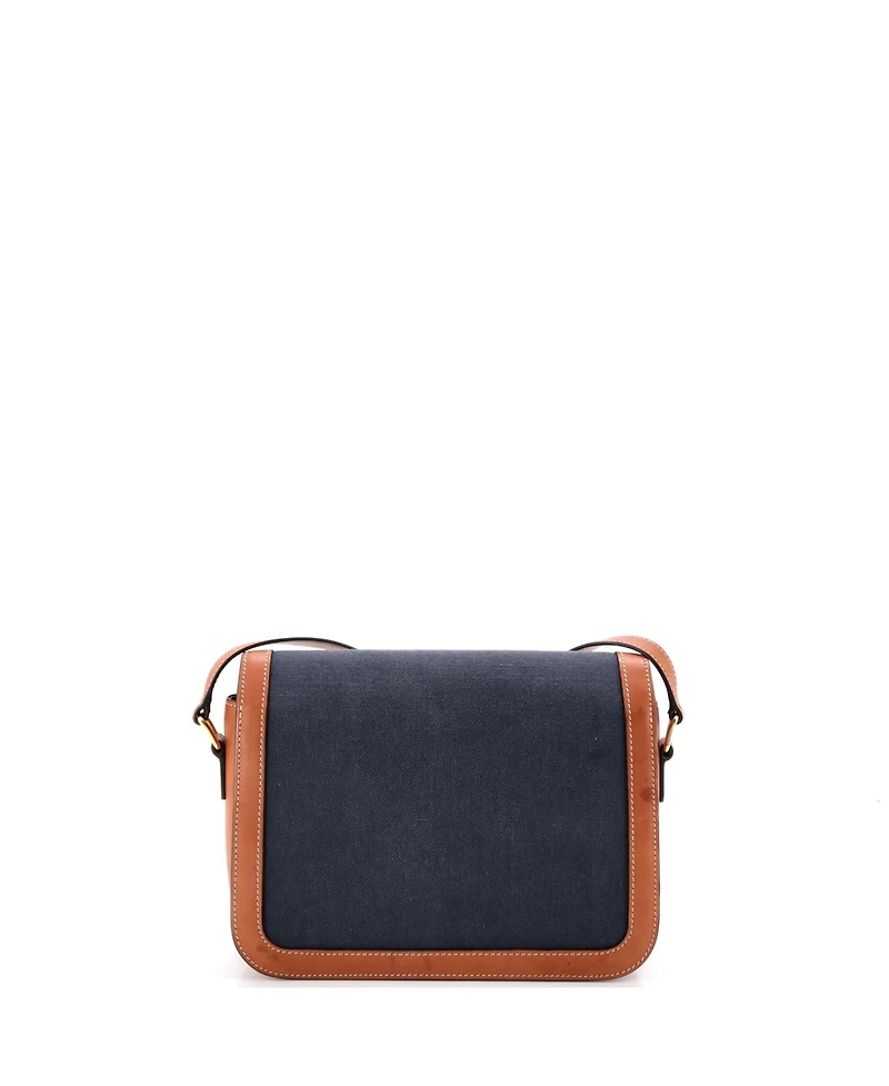 Pre-Owned Celine Medium Triomphe Shoulder Bag Canvas with Leather