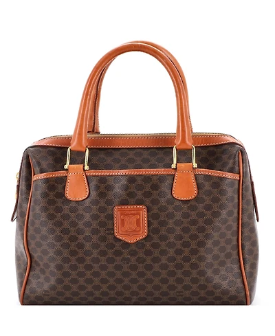 Pre-Owned Celine Medium Vintage Boston Bag Macadam Coated Canvas